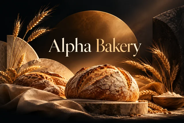 Alpha Bakery — AI brand illustration