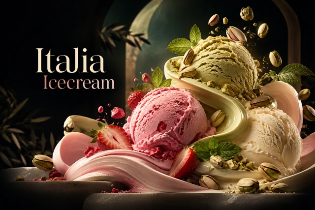 Italia Icecream — AI brand illustration
